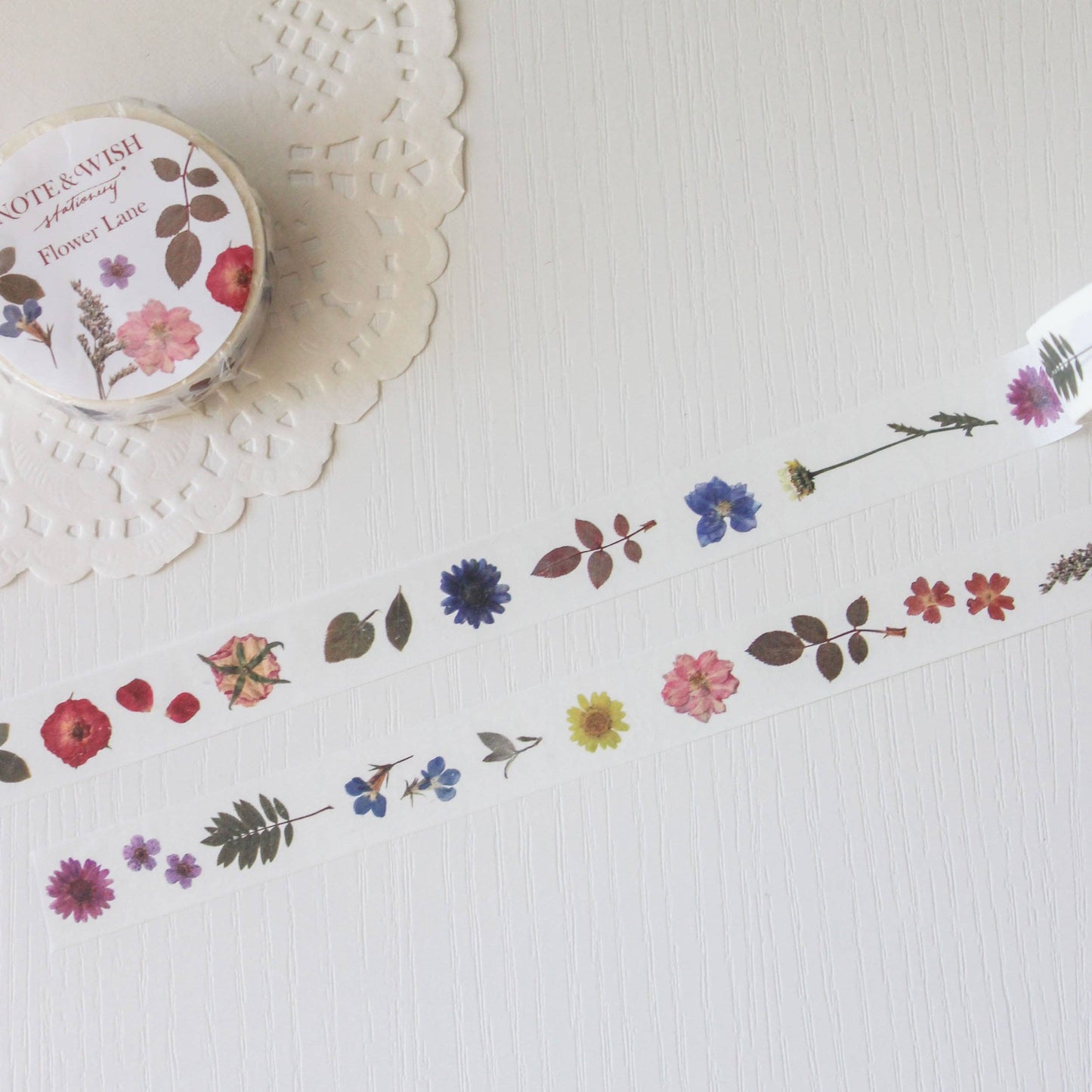 Masking Tape Fleurs pressées Note & Wish
