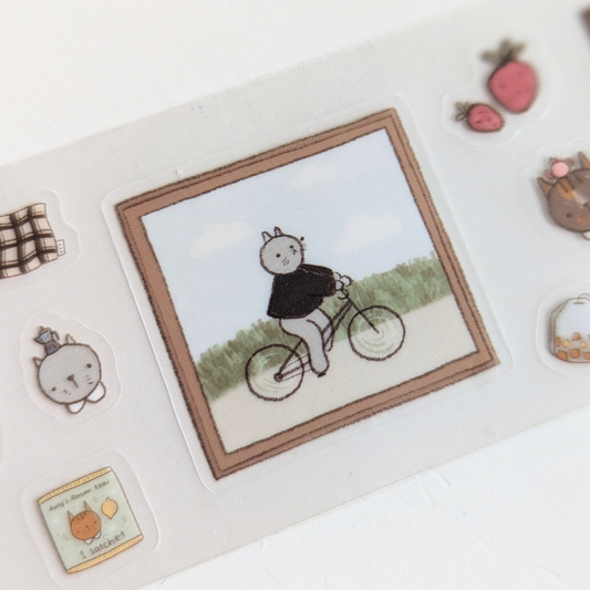 Autocollants en PET Cafe Kiss Cut