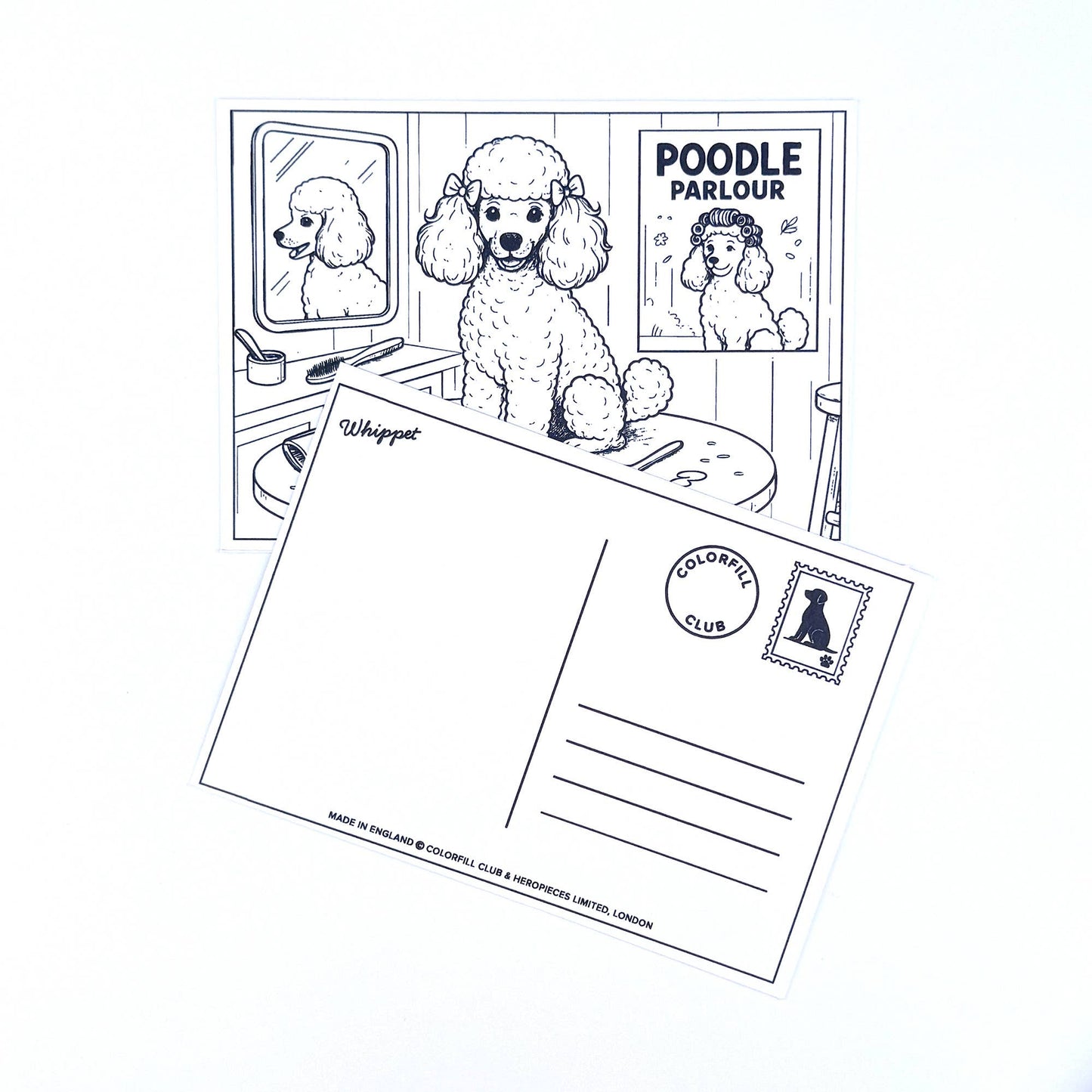 Ensemble de Cartes Postales à Colorier Chiens