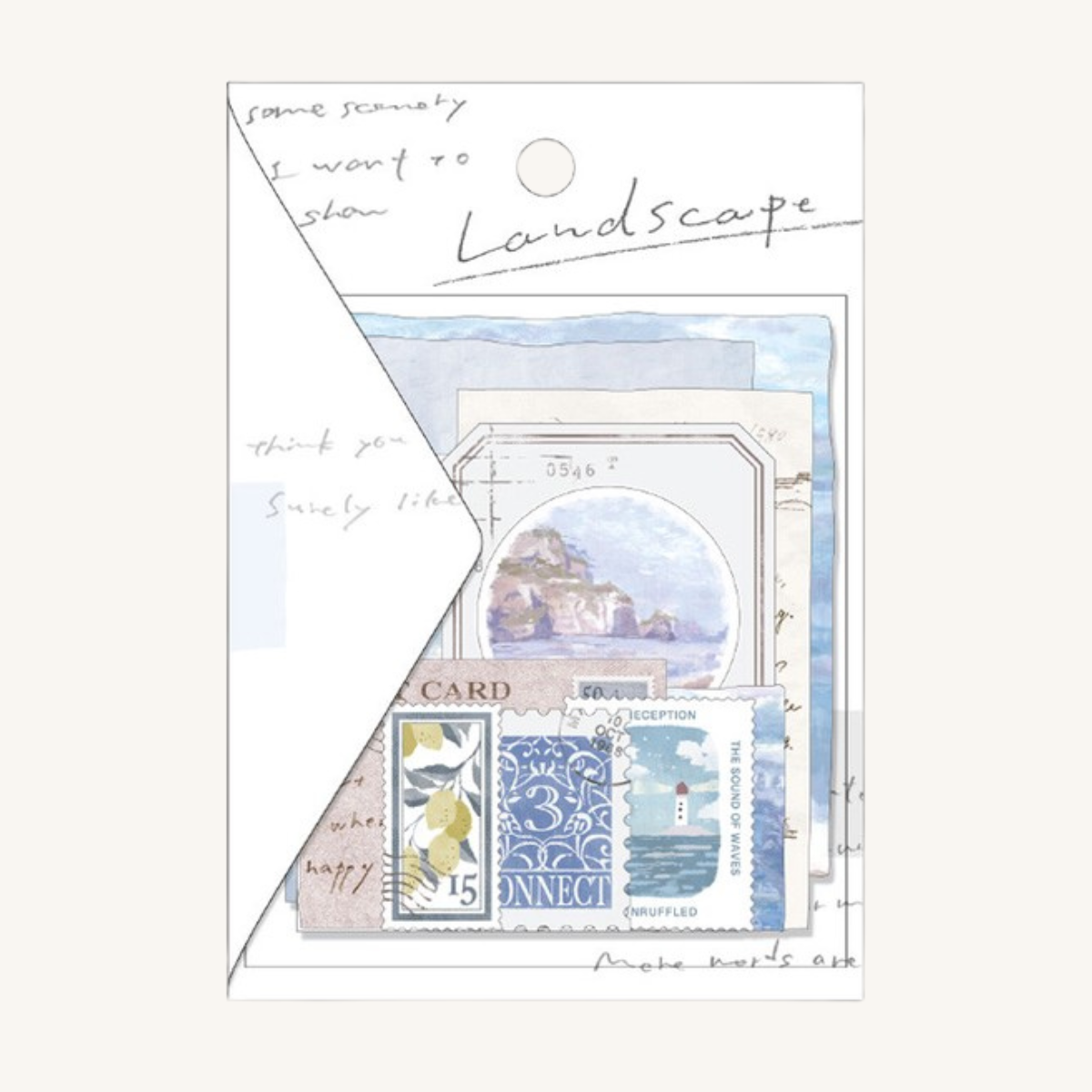 Pochette Stickers Mind Wave Bord de Mer