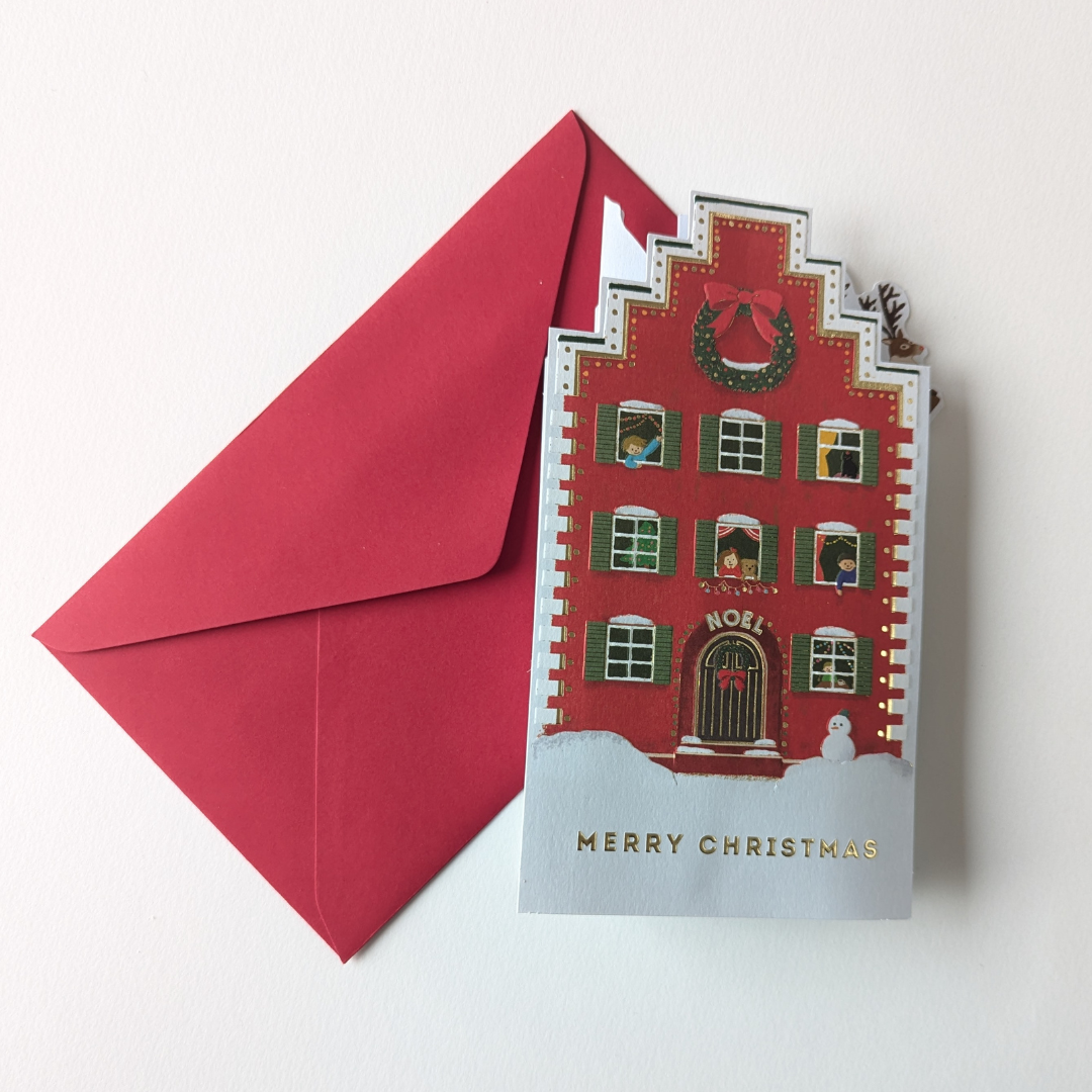 Carte de Noël Pop-Up - Village Enchanté