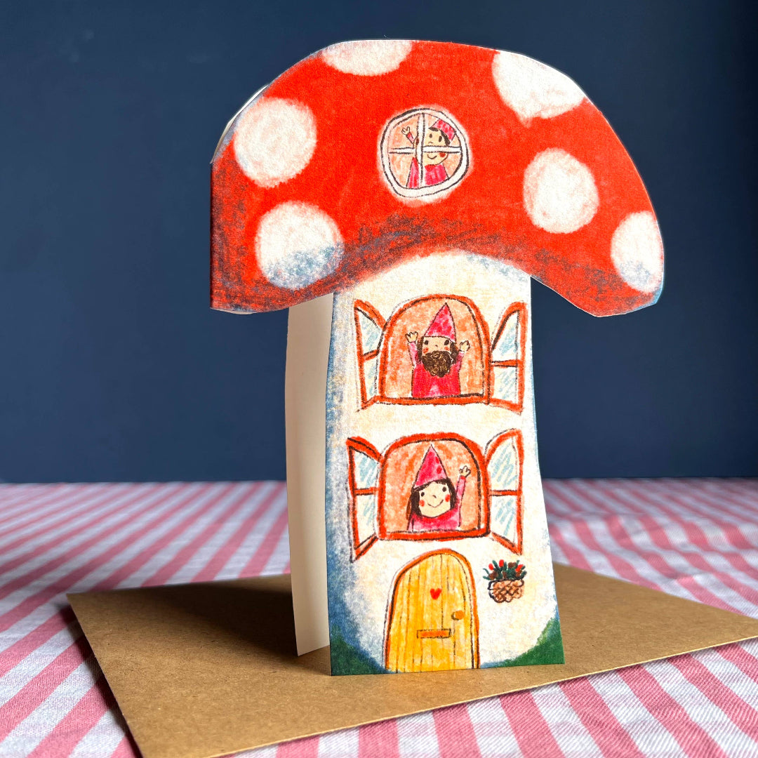 Carte Maison Champignon - Laura Skilbeck