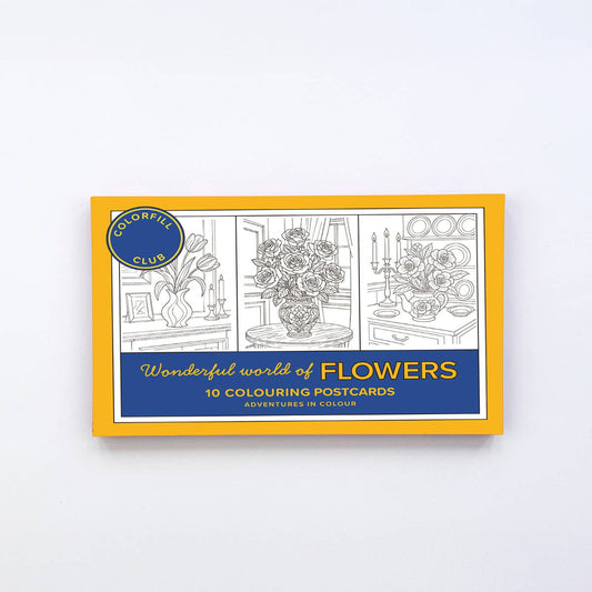 Ensemble de cartes postales à colorier Fleurs