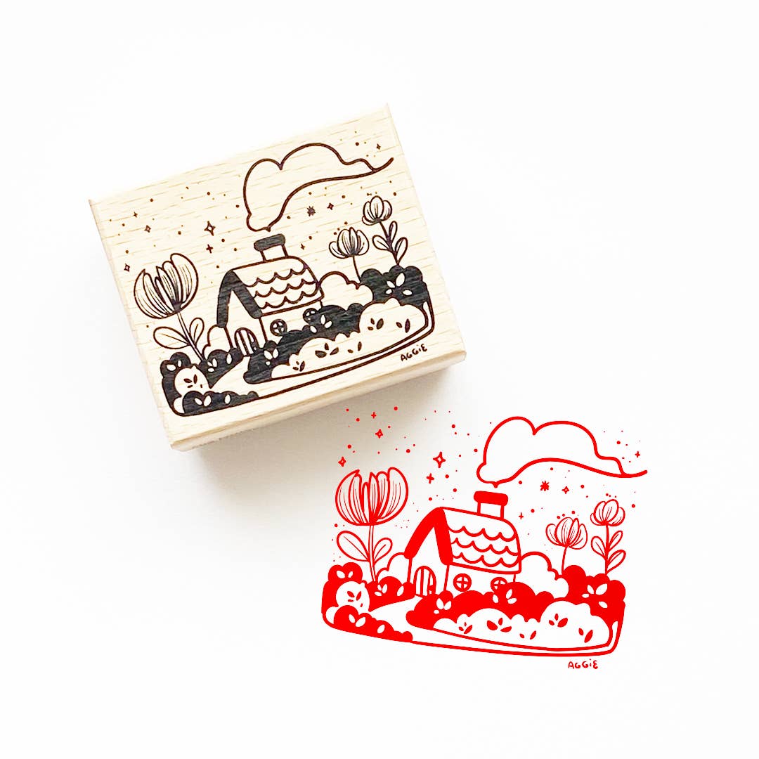 Tampon en Bois The Little Red House