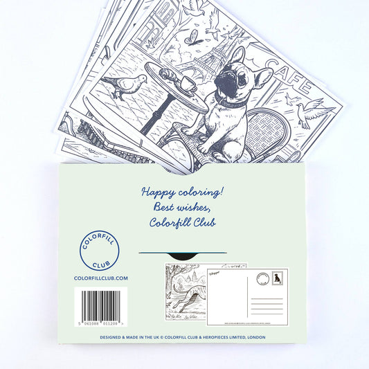 Ensemble de Cartes Postales à Colorier Chiens