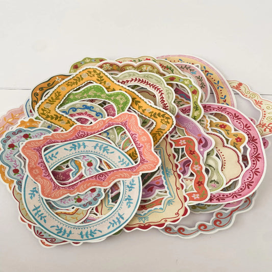 Lot de 70 stickers Cadres Chapteries