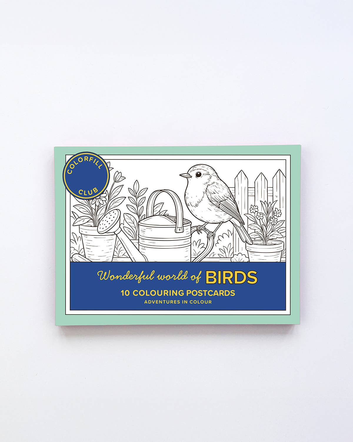 Ensemble de cartes postales à colorier oiseaux