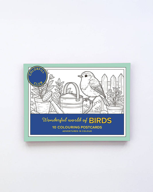 Ensemble de cartes postales à colorier oiseaux