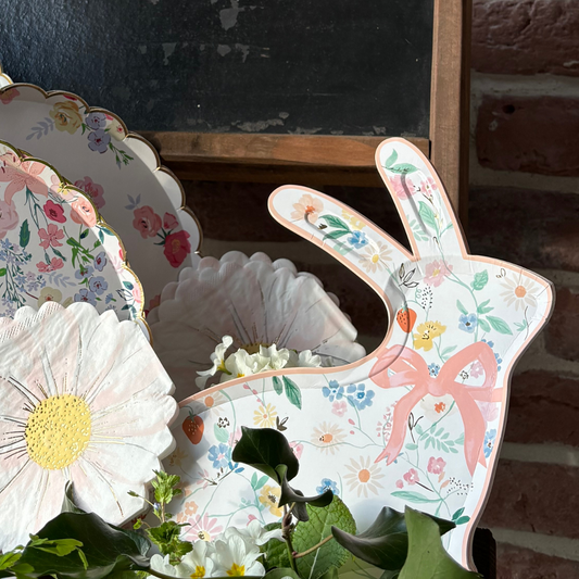 Assiettes Élégantes en Forme de Lapin (x 8)