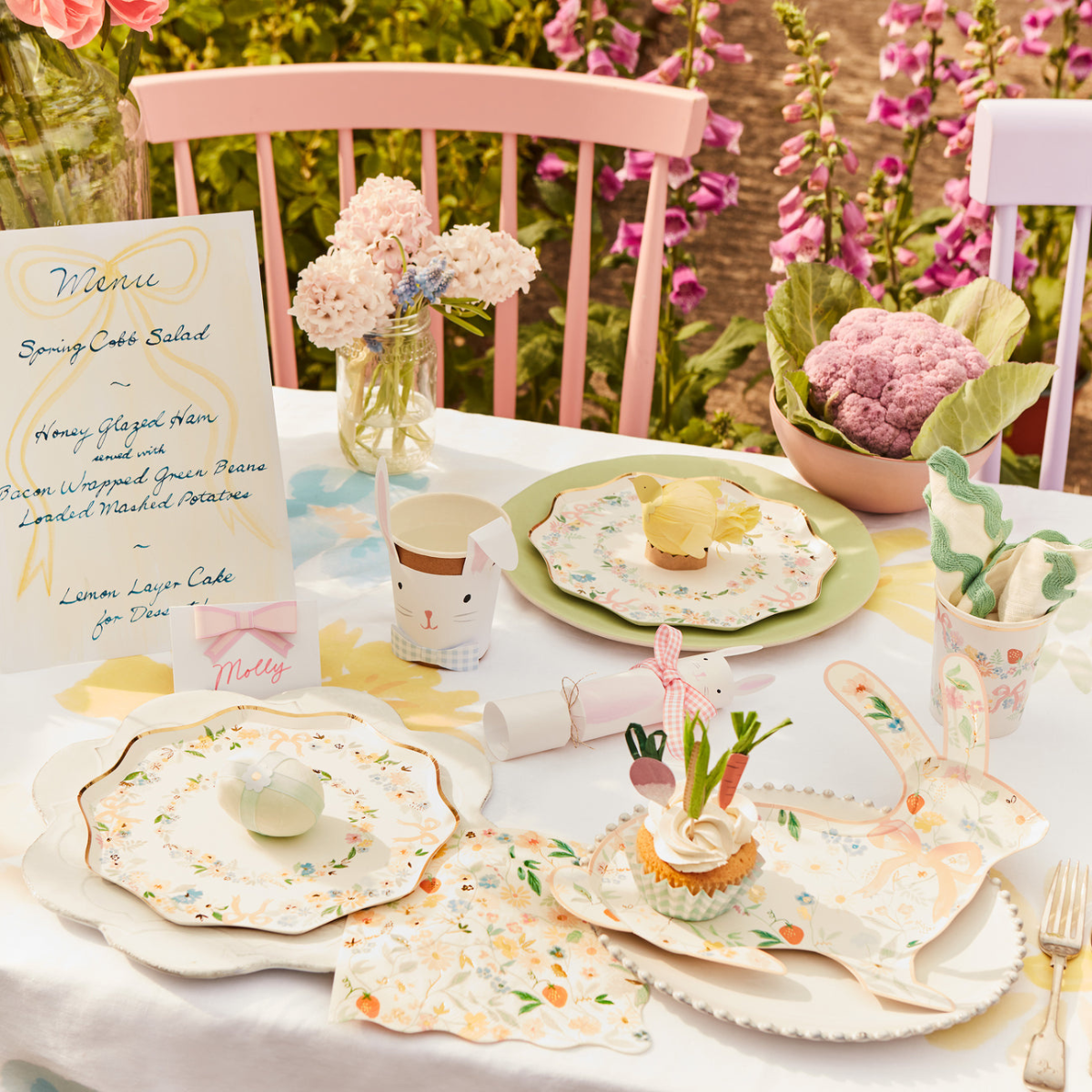 Assiettes Élégantes en Forme de Lapin (x 8)