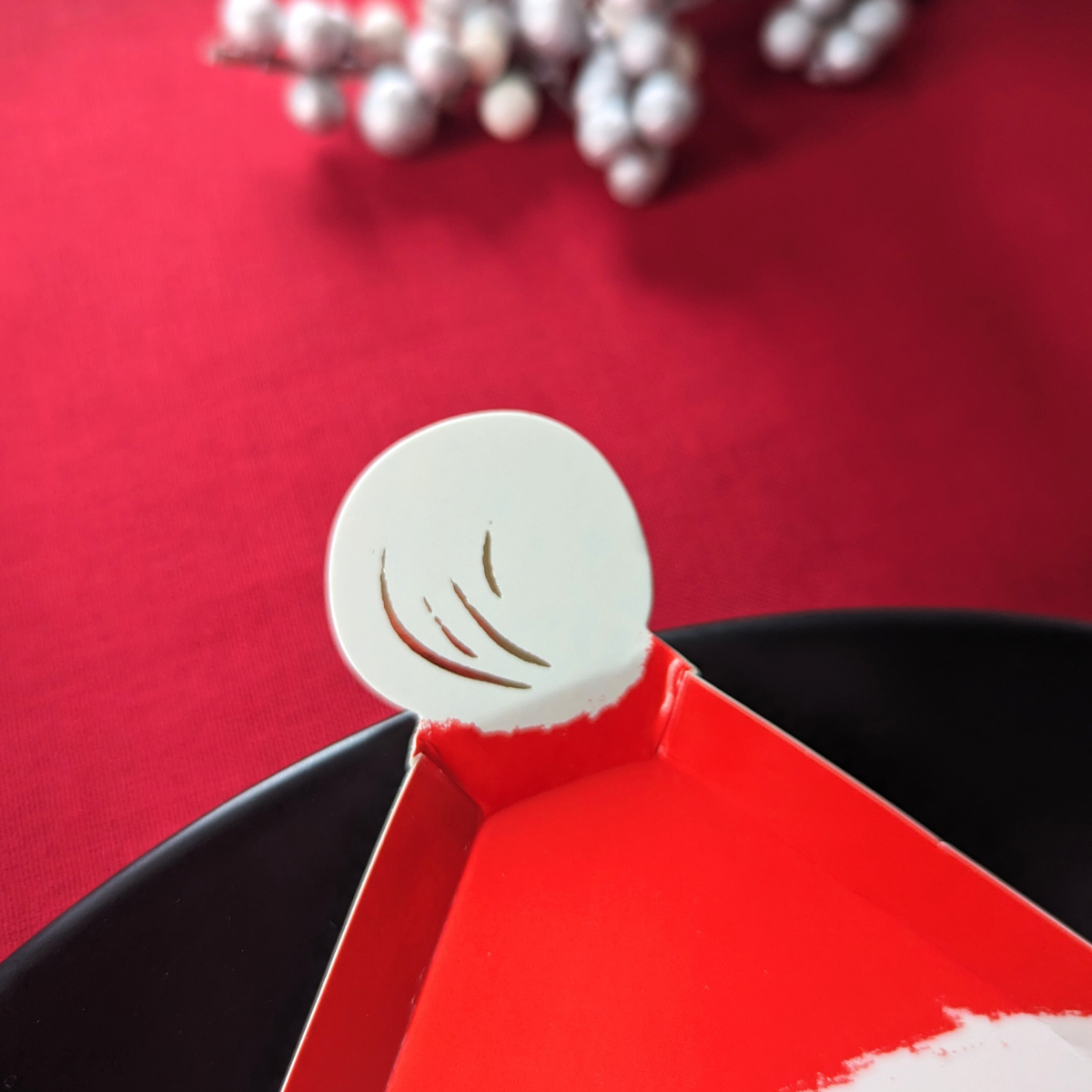 Lot de 8 Assiettes Découpées en Forme de Père Noël