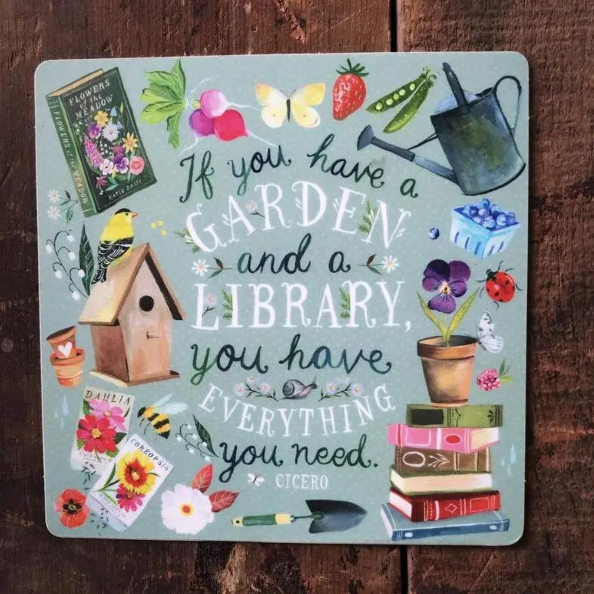 Autocollant Katie Daisy Garden & Library
