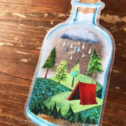 Autocollant Katie Daisy Grande Bouteille