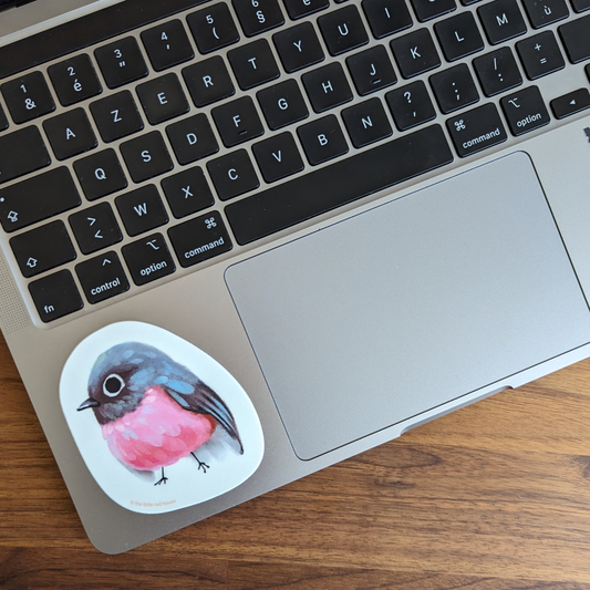 Cet autocollant d'un rouge-gorge est de toute beauté pour décorer votre agenda, votre ordinateur portable, une gourde… Il ajoutera une touche de couleur et rappelle la présence poétique de la faune dans votre vie quotidienne.