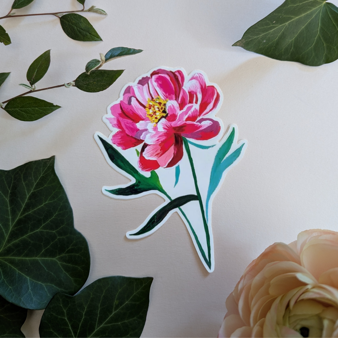 Katie Daisy Autocollant Pivoine