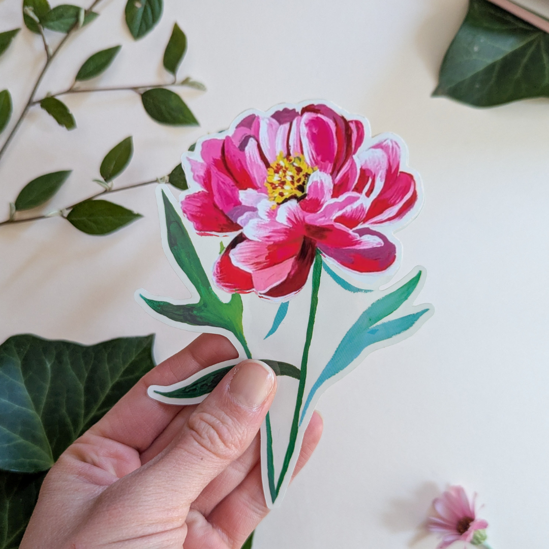 Katie Daisy Autocollant Pivoine