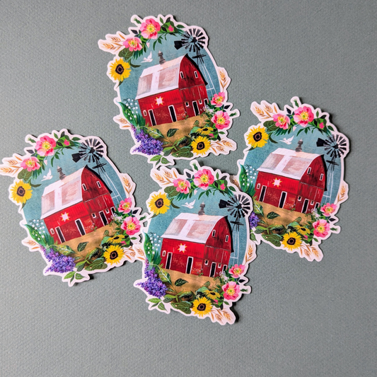 Autocollant Transparent Grange - Katie Daisy