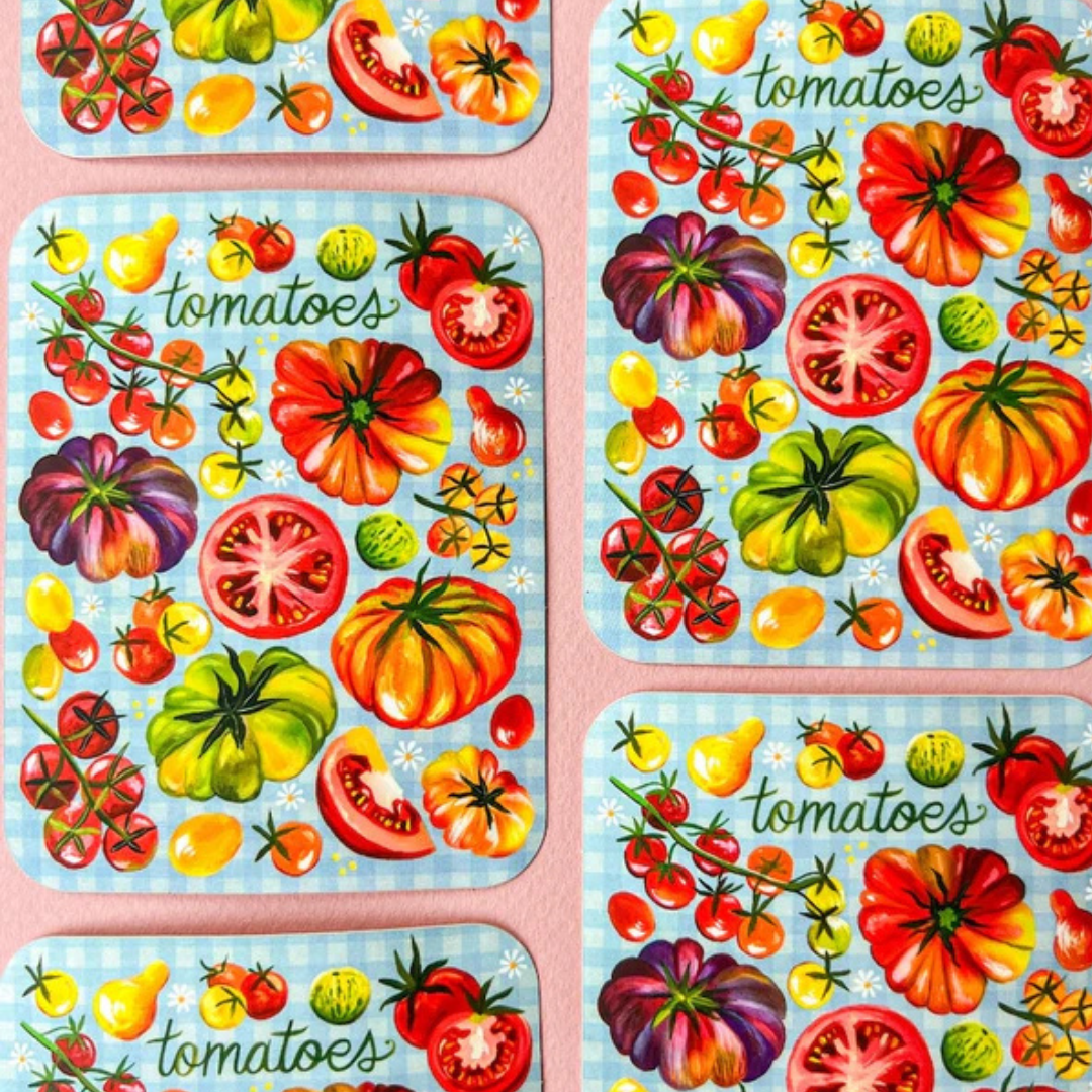 Sticker Katie Daisy tomates rouges