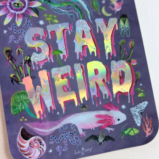 Katie Daisy Autocollant Holographique Stay Weird