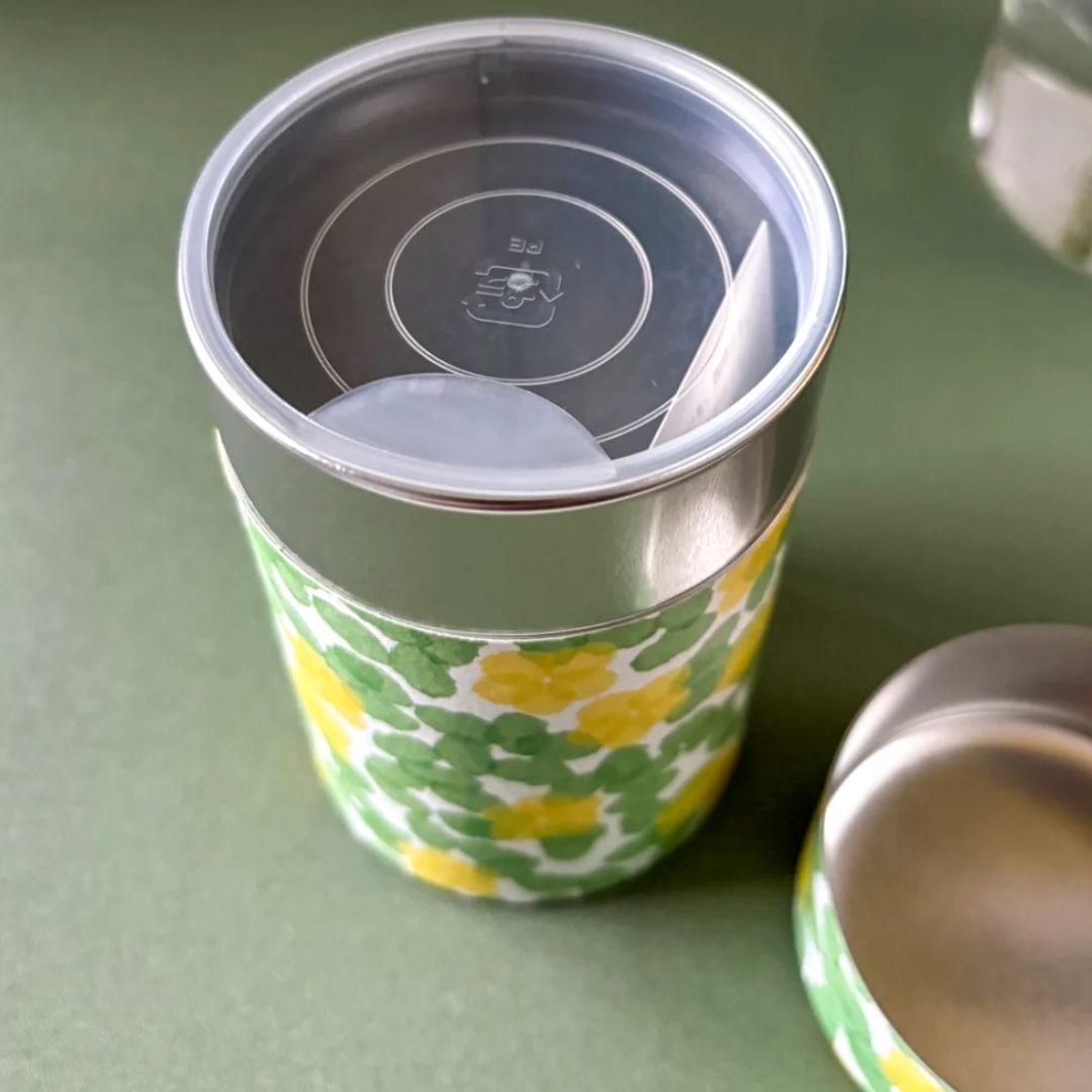 Boîte à Thé Japonaise en Papier Washi Fleurs Jaunes