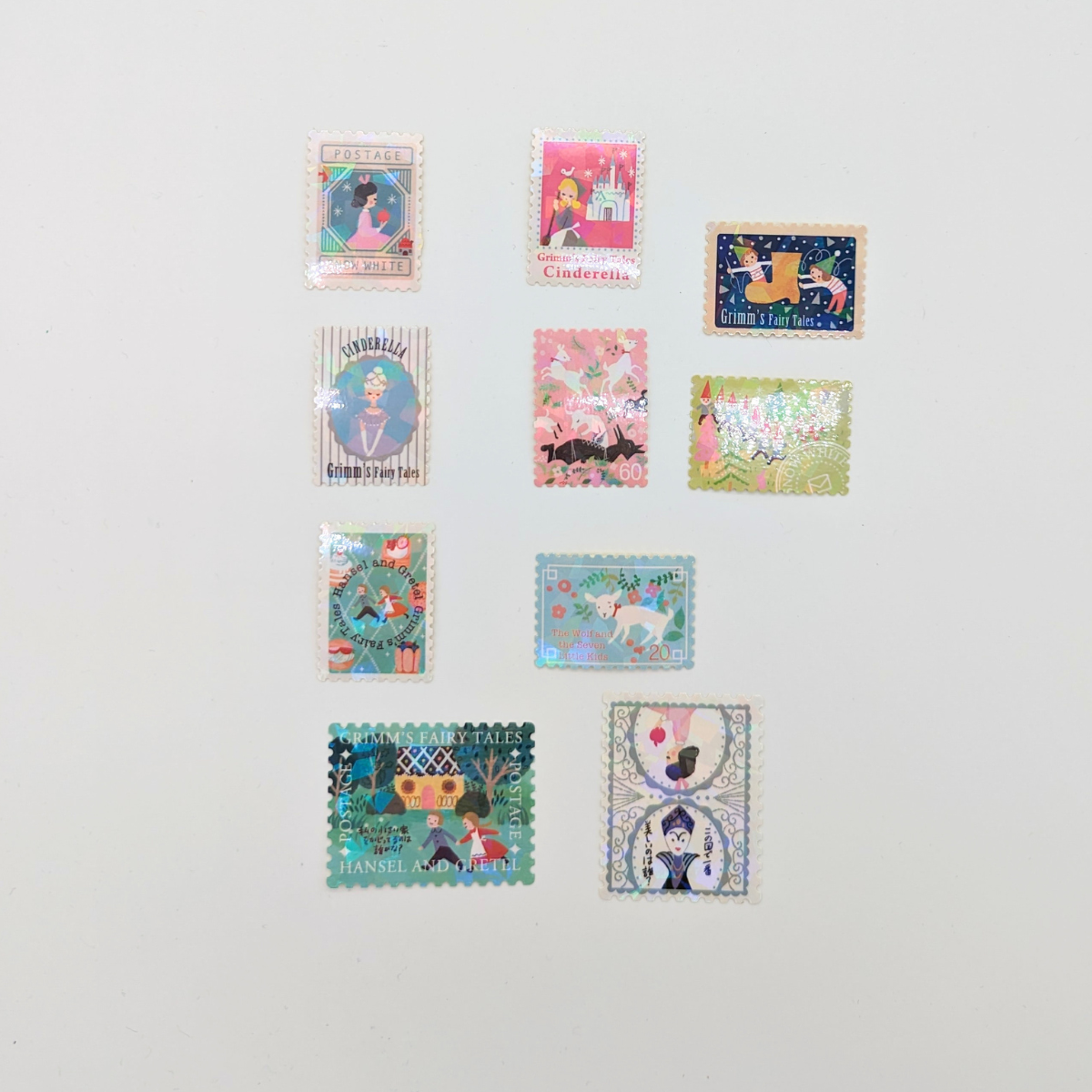 Boîte de Stickers Timbres-Poste Contes des Frères Grimm Tome I