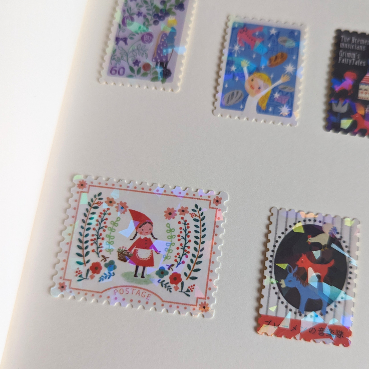 Boîte de Stickers Timbres-Poste Contes des Frères Grimm Tome II