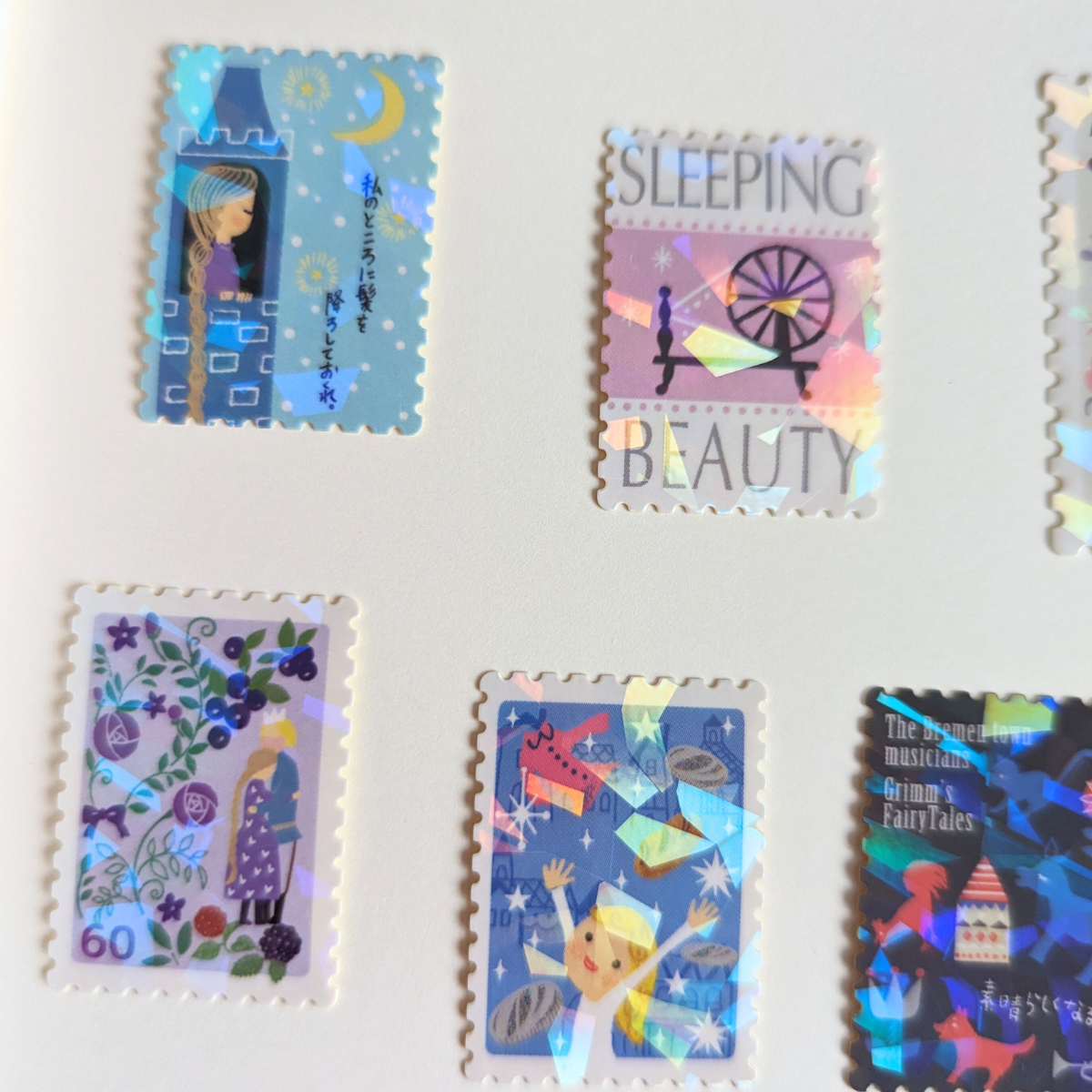 Boîte de Stickers Timbres-Poste Contes des Frères Grimm Tome II
