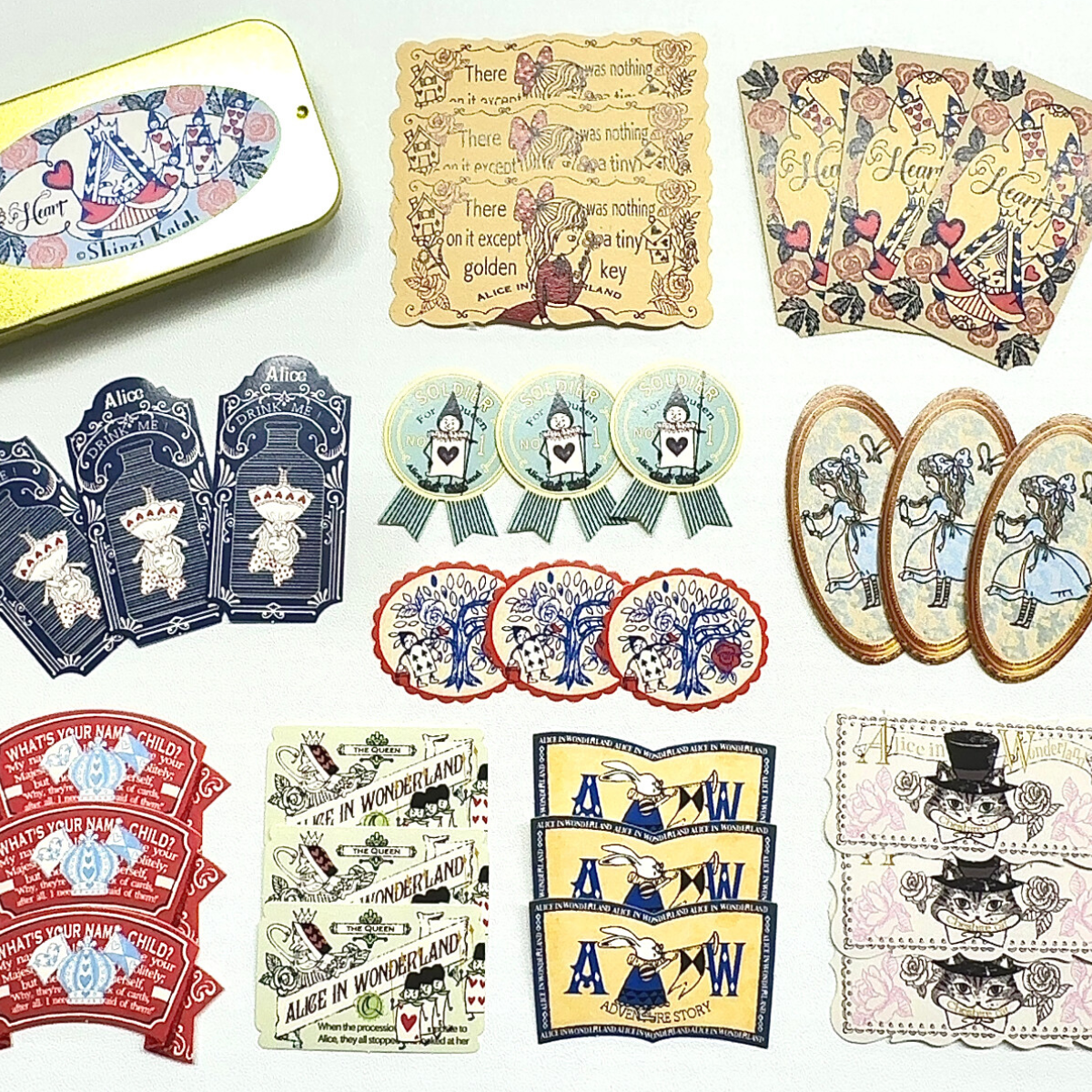 Shinzi Katoh – Alice au Pays des Merveilles Boîte de Stickers Reine de Coeur