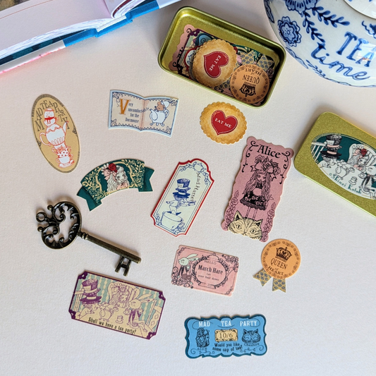 Shinzi Katoh – Alice au Pays des Merveilles Boîte de Stickers Tea Time