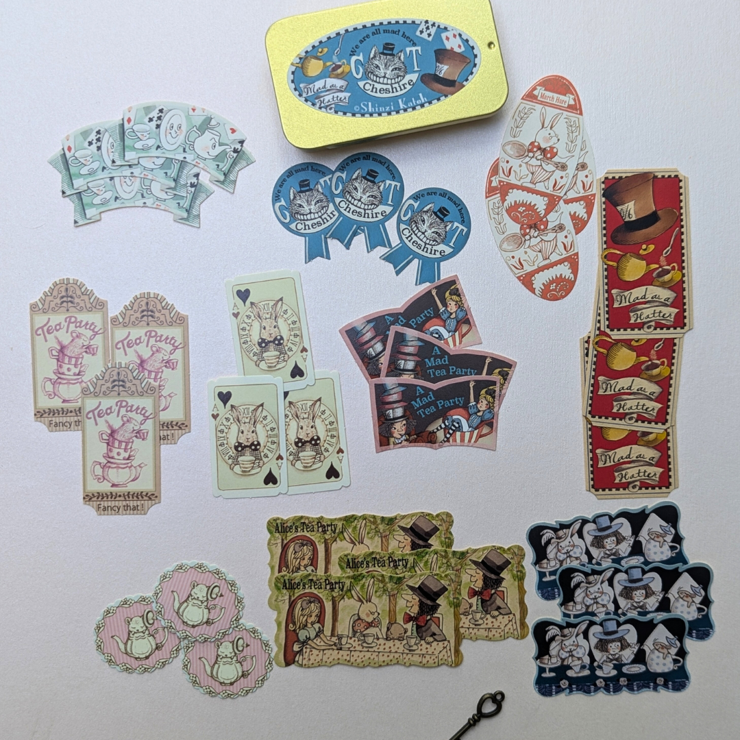Shinzi Katoh – Alice au Pays des Merveilles Boîte de Stickers Chat du Cheshire