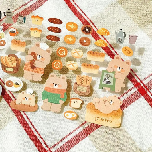 Stickers Bonito Bear in Bakery