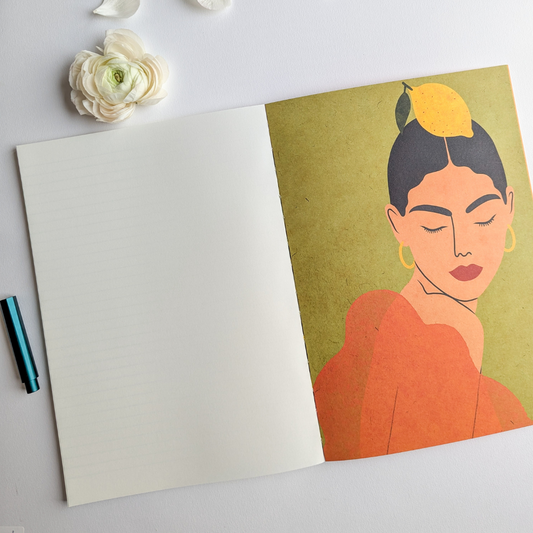 Pascale Éditions – Cahier A4 Frida – Pages Lignées & Blanches