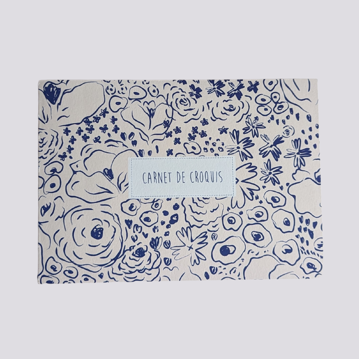 Pascale Éditions – Carnet de Croquis Fleurs Bleues – Pages Blanches