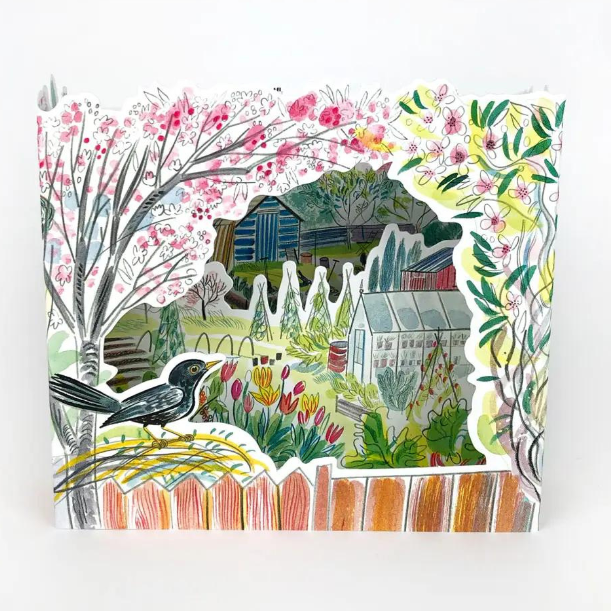 Emily Sutton Carte 3D Jardin au Printemps