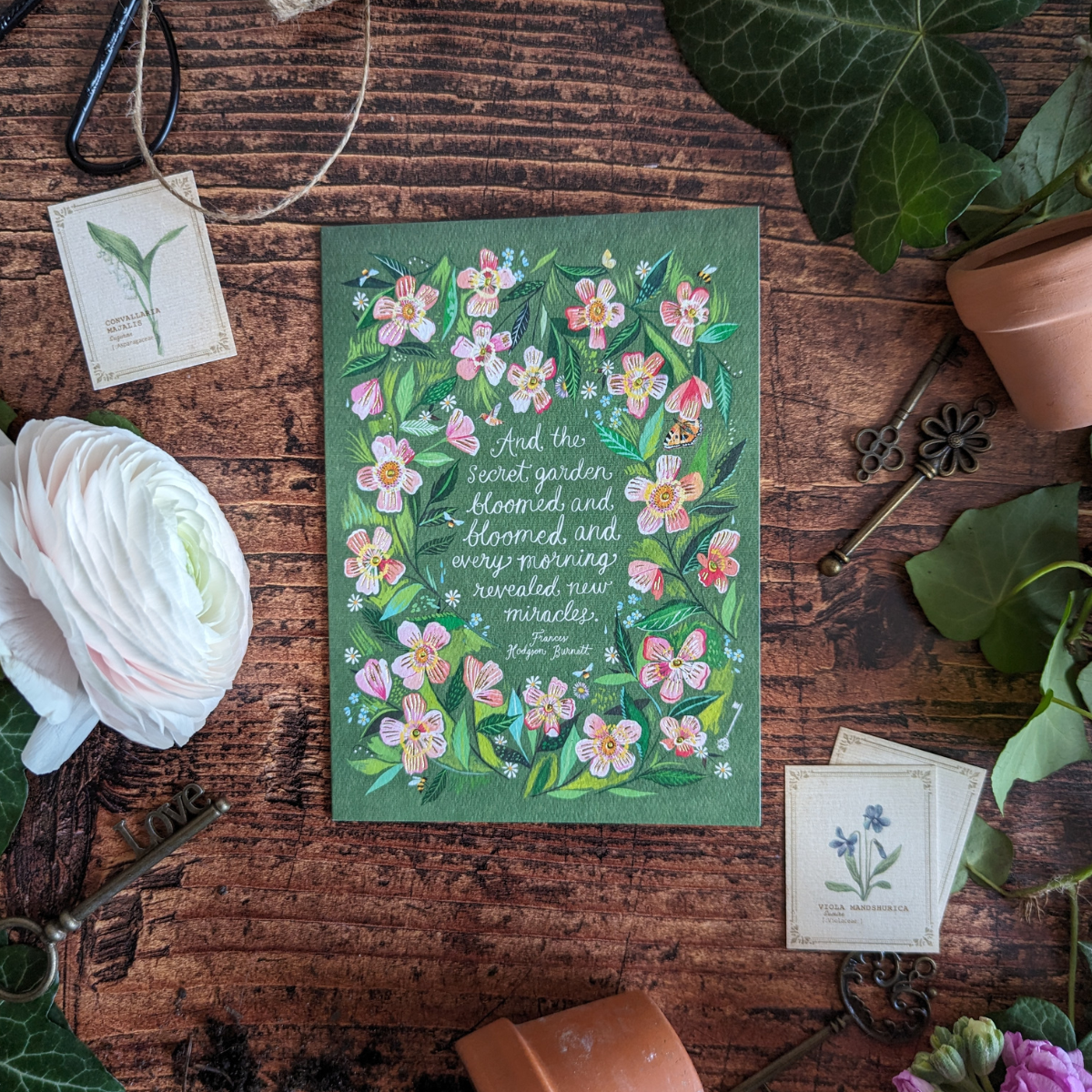 Carte Anniversaire Jardin Secret de Katie Daisy