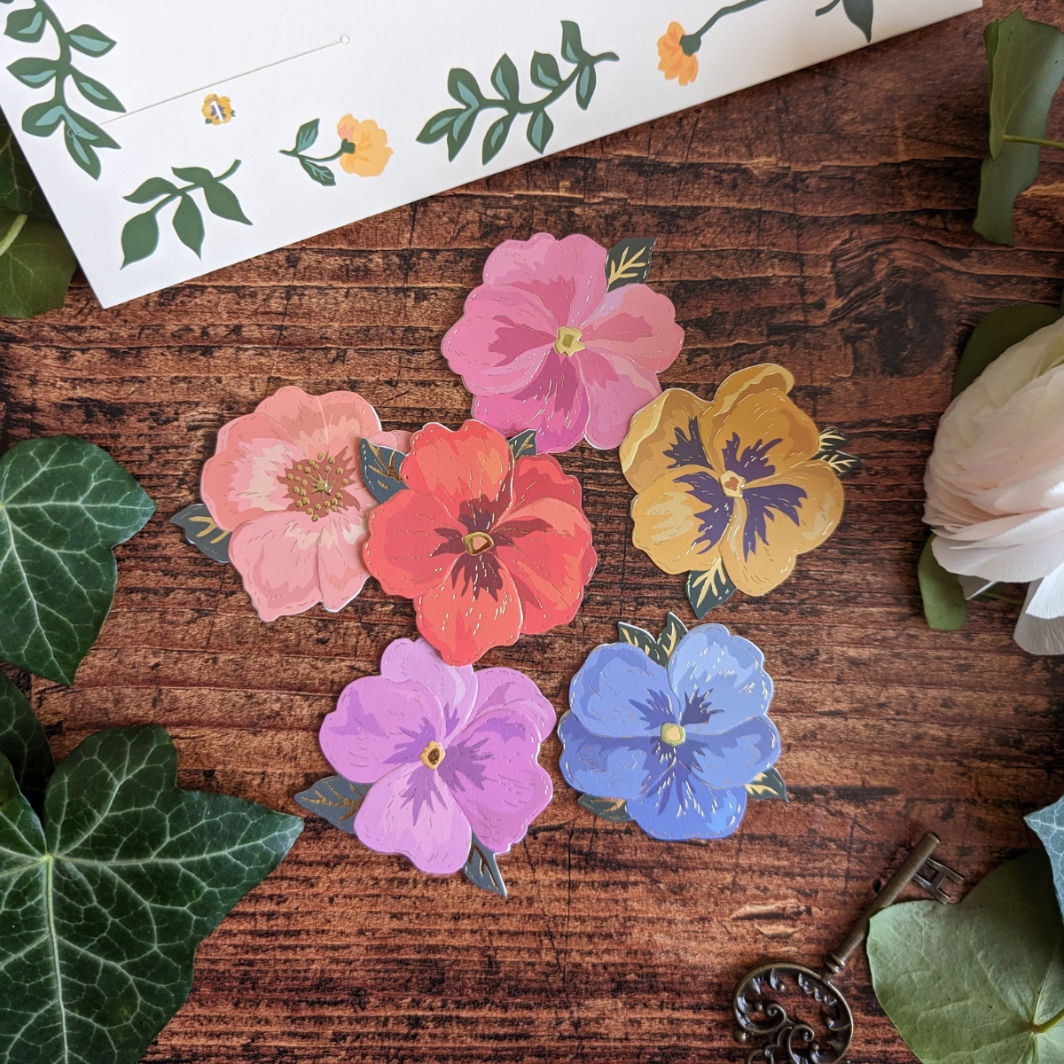 Carte Fleurs Détachables