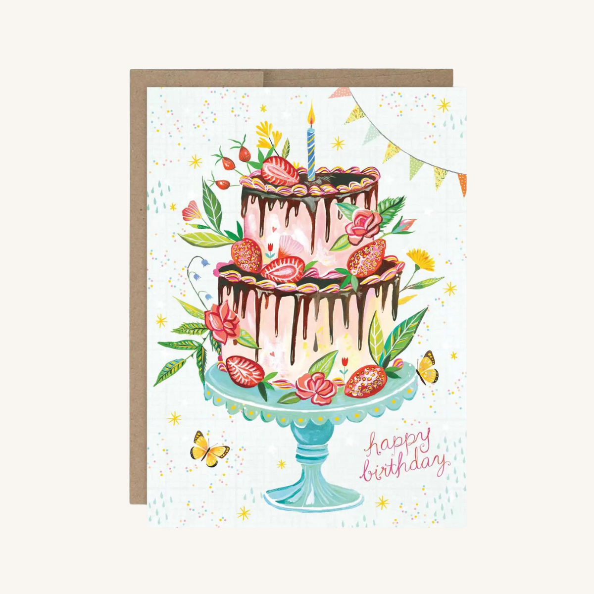 Carte Gâteau d’Anniversaire de Katie Daisy
