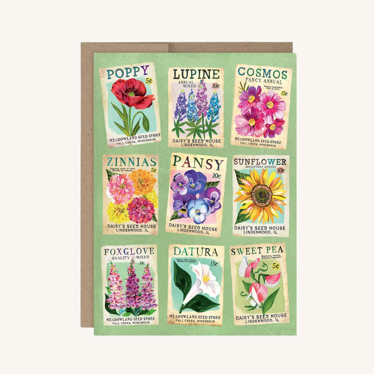 Carte Sachets de Graines de Katie Daisy