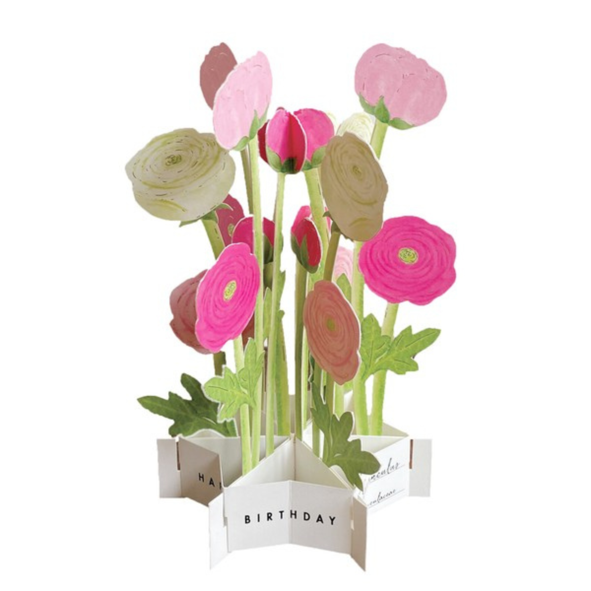 Carte Pop-Up Bouquet de Renoncules