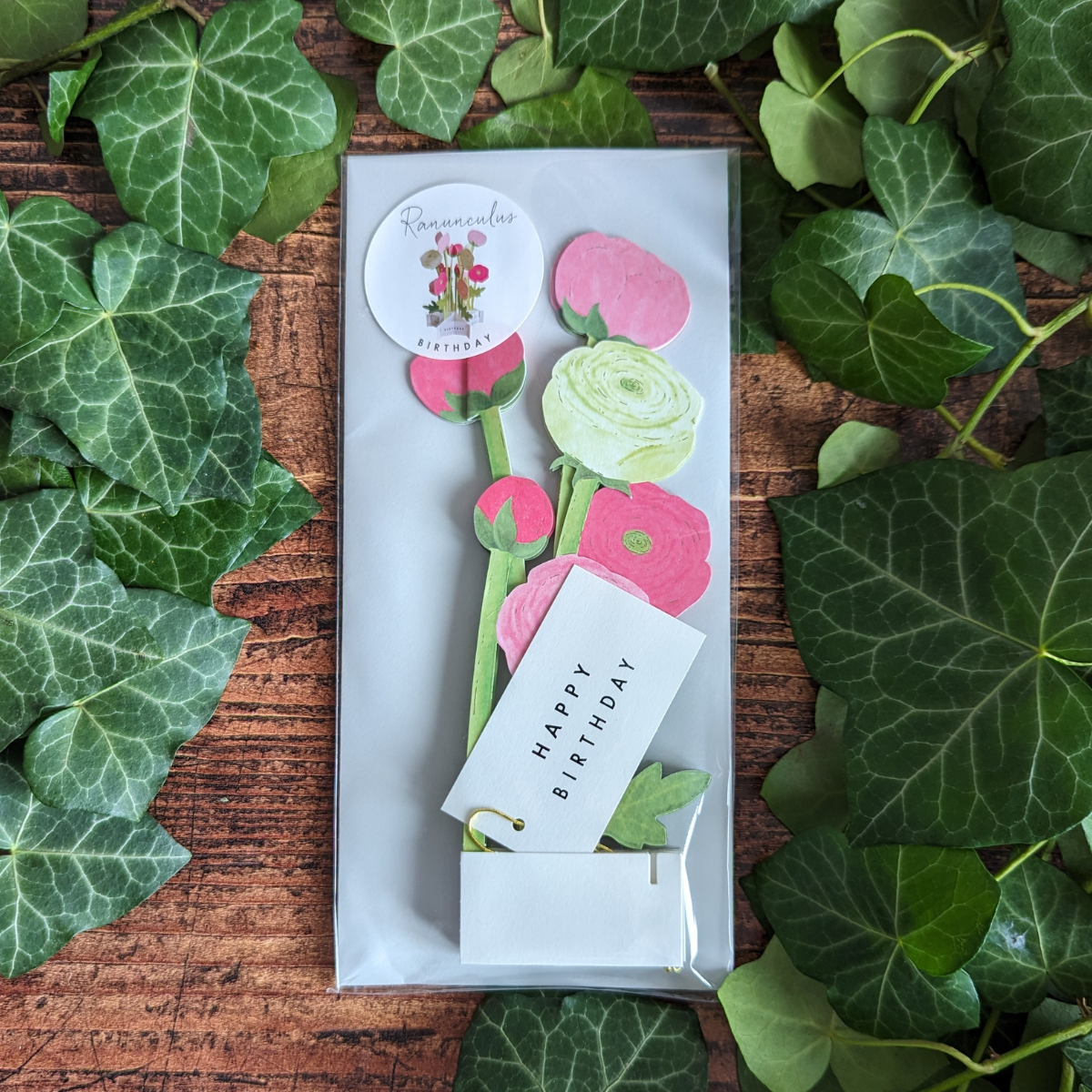 Carte Pop-Up Bouquet de Renoncules