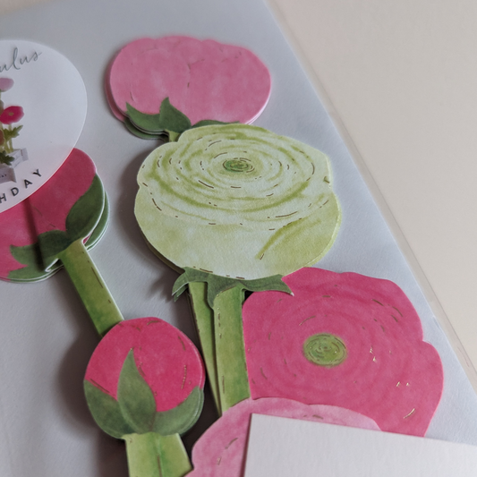 Carte Pop-Up Bouquet de Renoncules