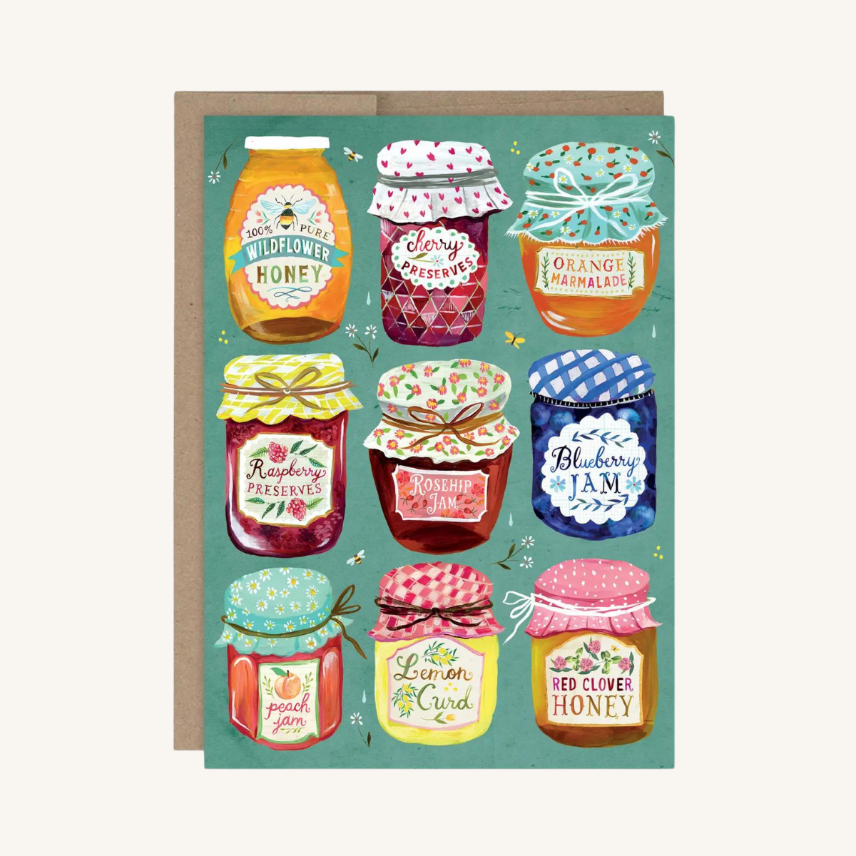 Carte Pots de Confitures de Katie Daisy