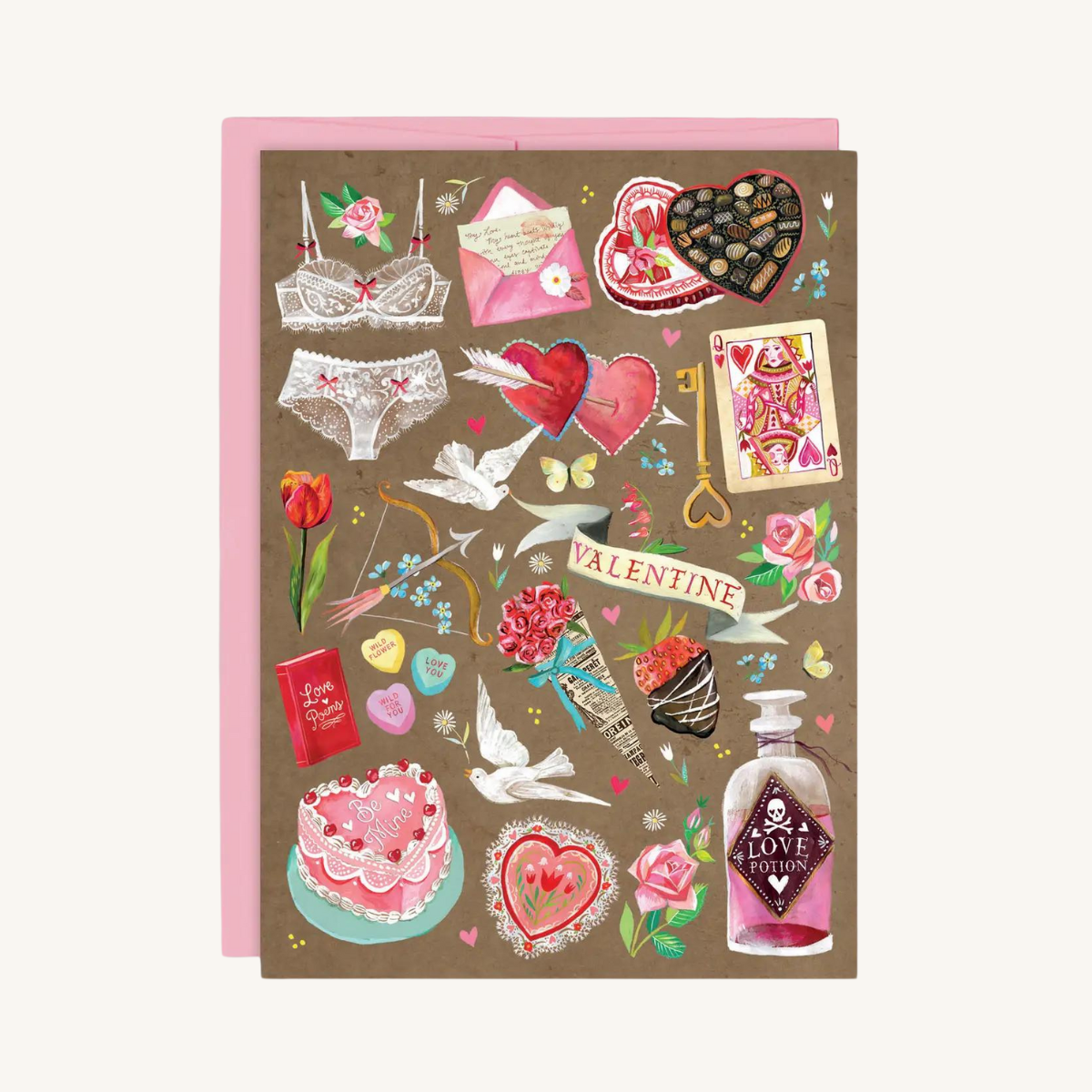 Carte Romance Saint Valentin de Katie Daisy