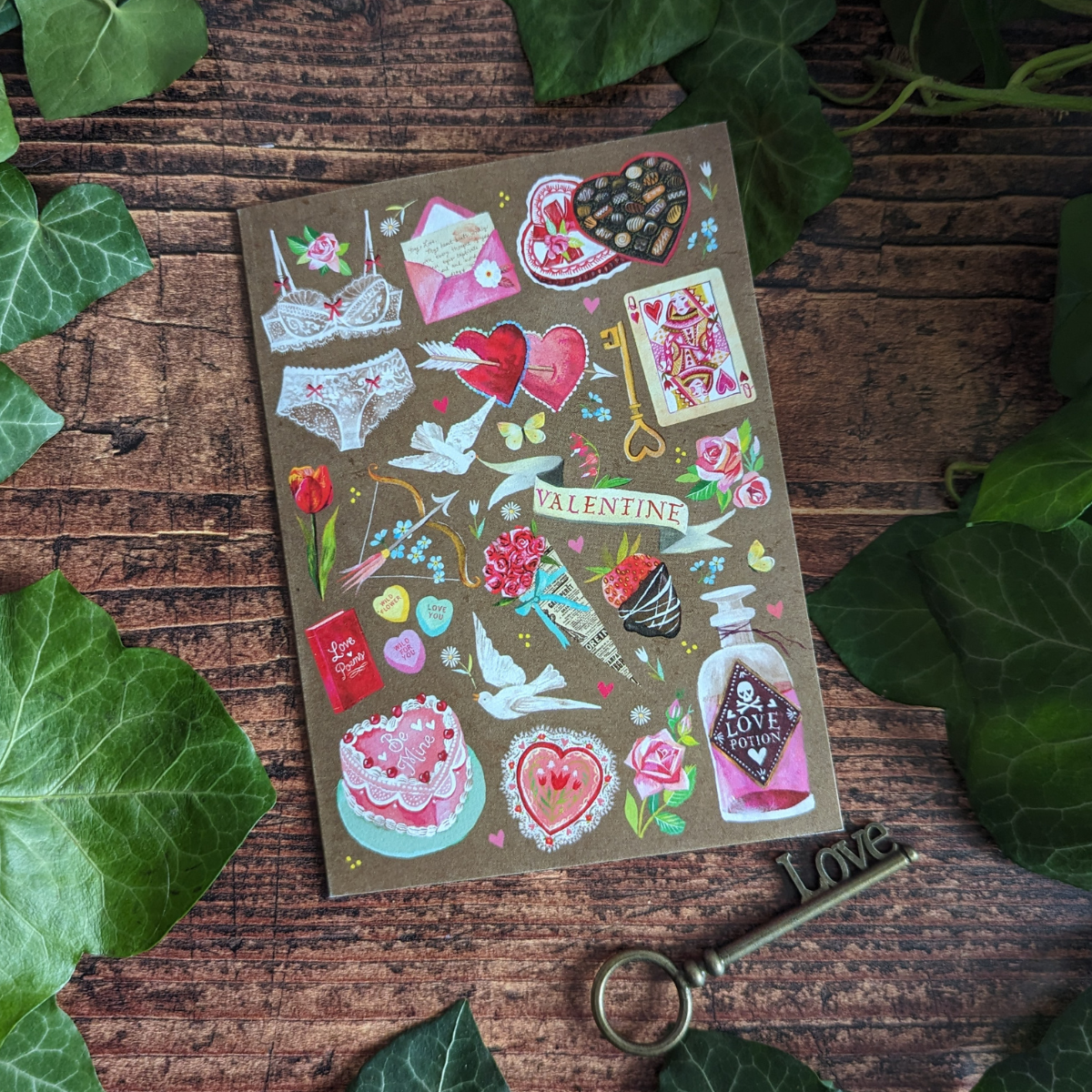Carte Romance Saint Valentin de Katie Daisy