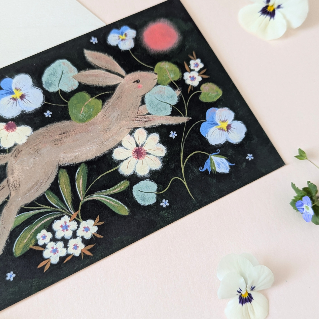 Carte Lapin Flora Waycott