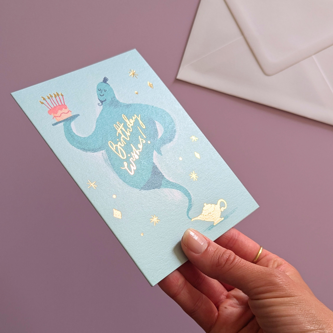 Carte Le Génie Des Vœux D’Anniversaire