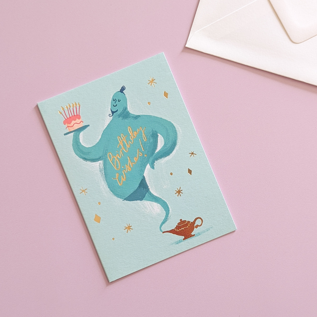 Carte Le Génie Des Vœux D’Anniversaire
