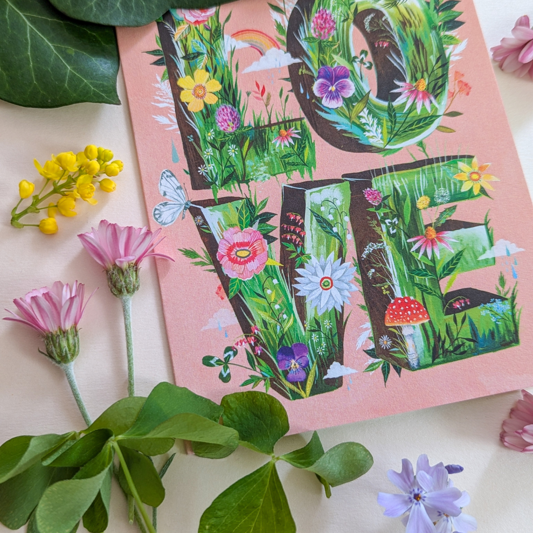 Carte Love de Katie Daisy