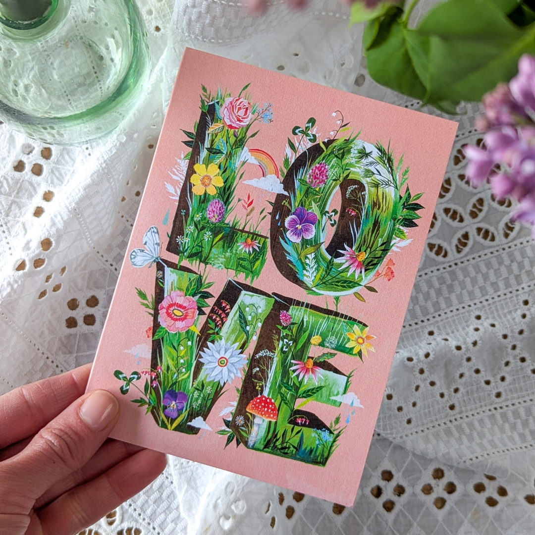 Carte Love de Katie Daisy