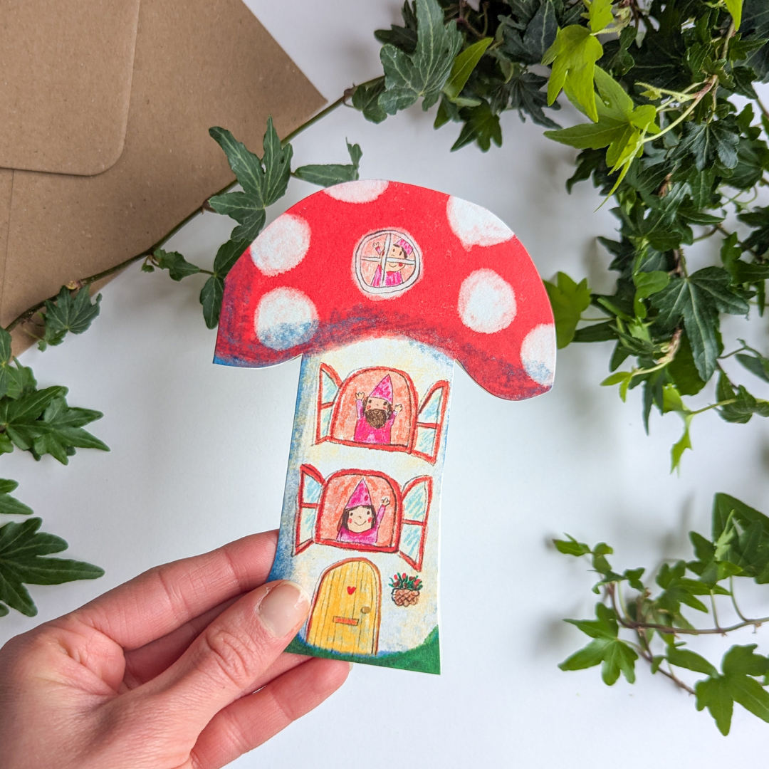 Carte Maison Champignon - Laura Skilbeck